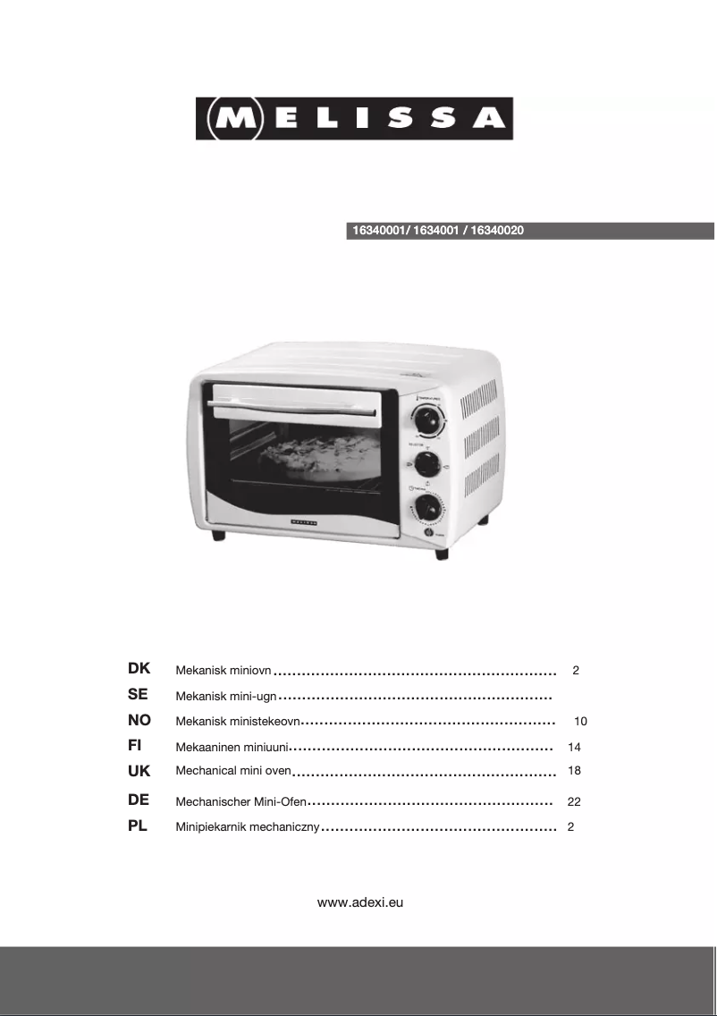 Image de la première page du manuel de l'appareil 16340019