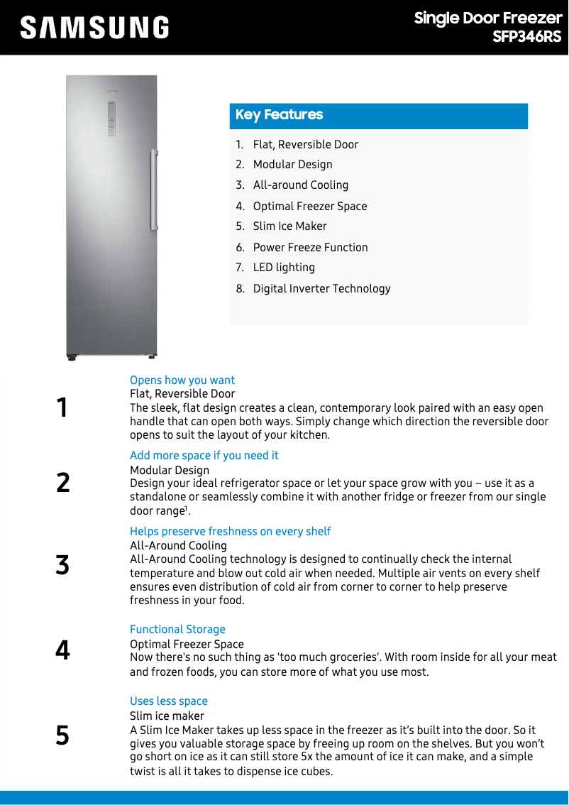 Image de la première page du manuel de l'appareil SFP346RS