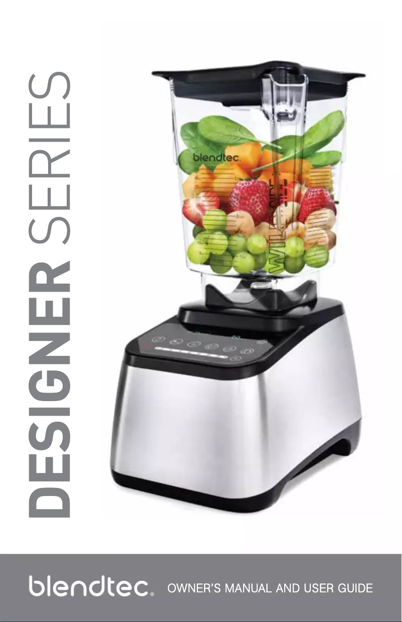 Page 1 de la notice Manuel utilisateur Blendtec Designer Series 2014