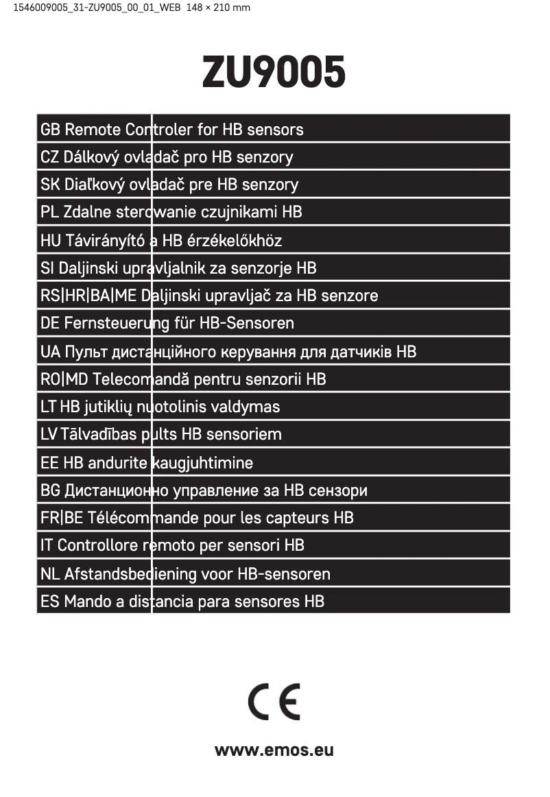 Página 1 del manual Manual de usuario Emos ZU9005