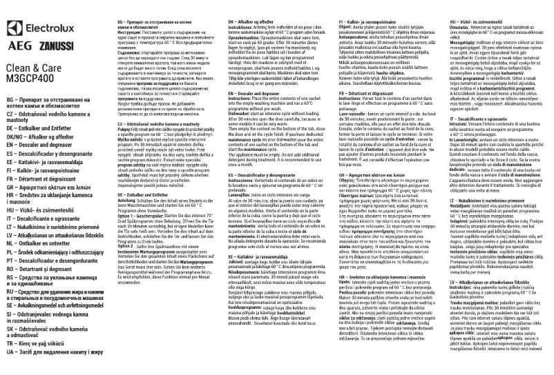 Page n°1 - Manuel utilisateur AEG M3GCP400
