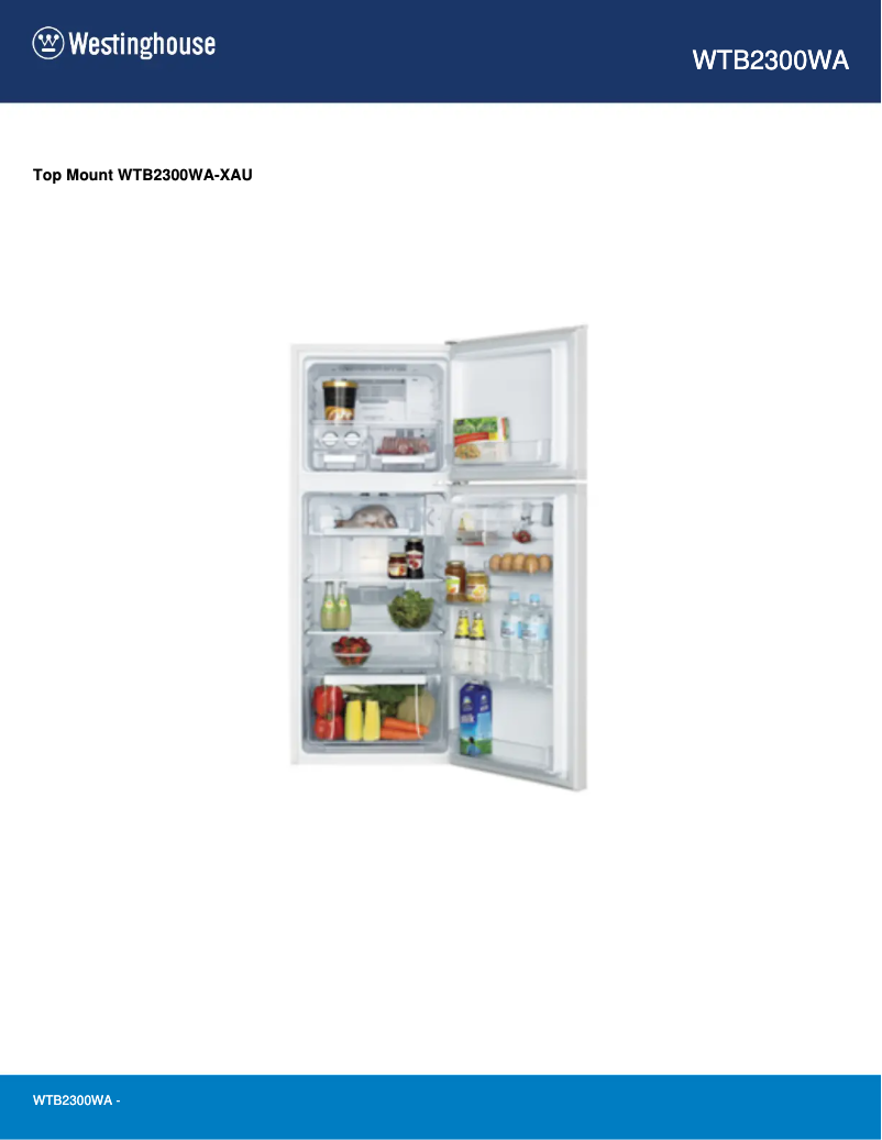 Image de la première page du manuel de l'appareil WTB2300WA