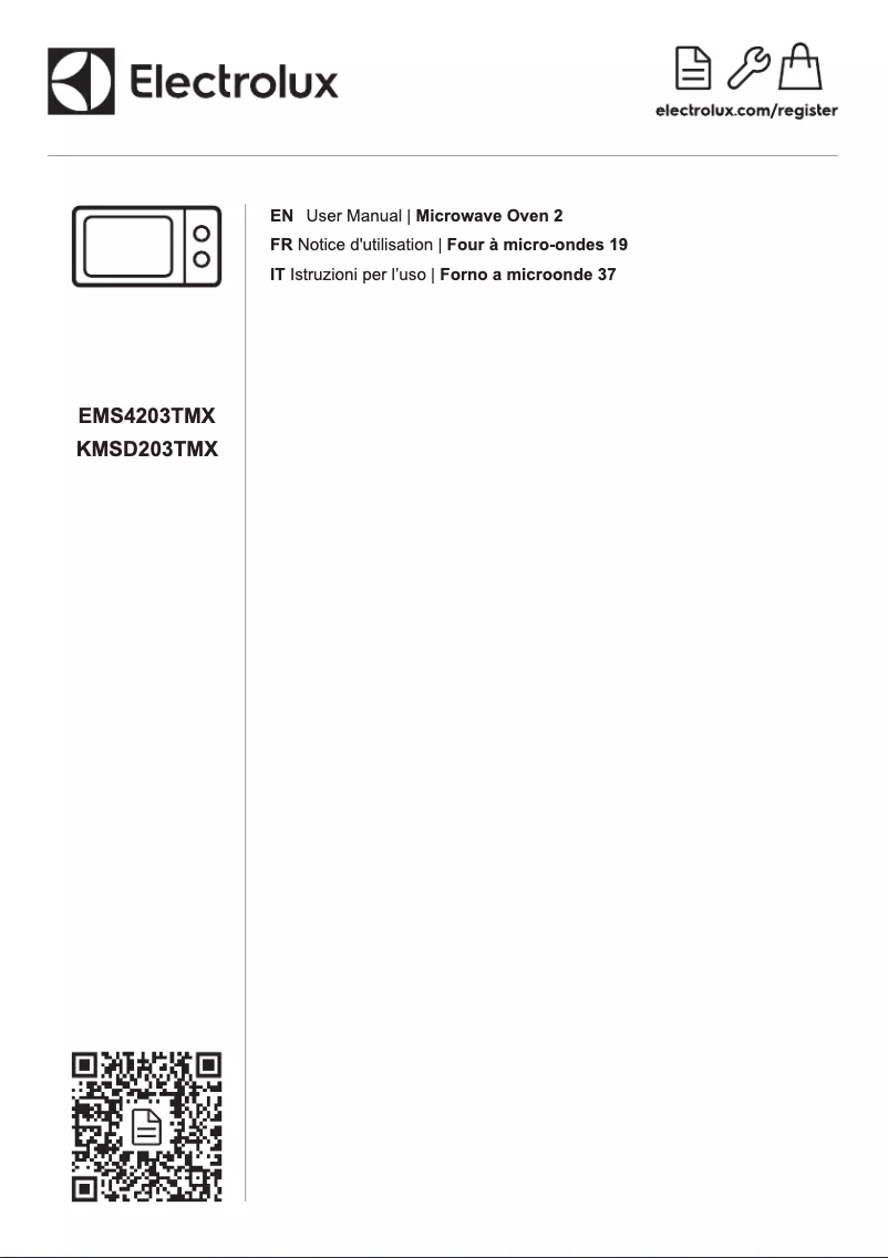 Página 1 del manual Manual de usuario Electrolux KMSD203TMX