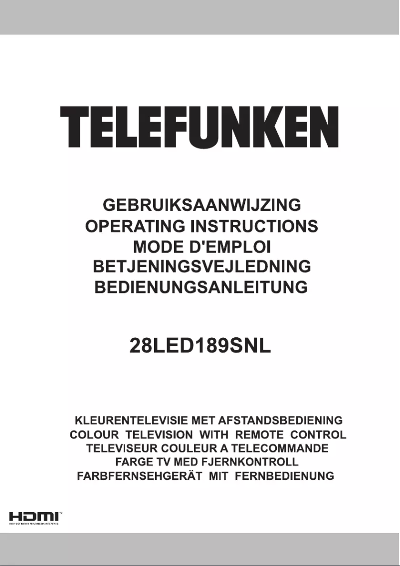 Image de la première page du manuel de l'appareil 28LED189SNL