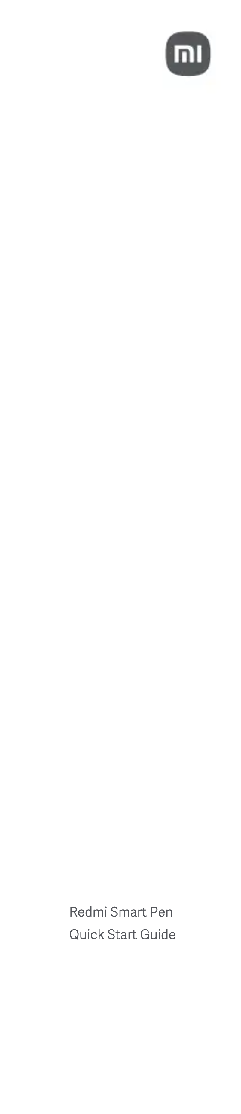Page 1 de la notice Manuel utilisateur Xiaomi Redmi Smart Pen