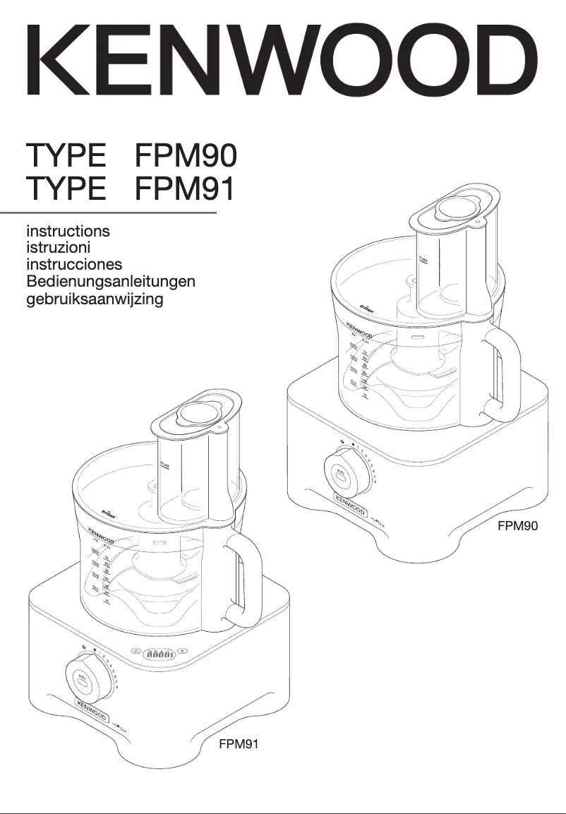 Page 1 de la notice Manuel utilisateur Kenwood MultiPro Excel FPM910