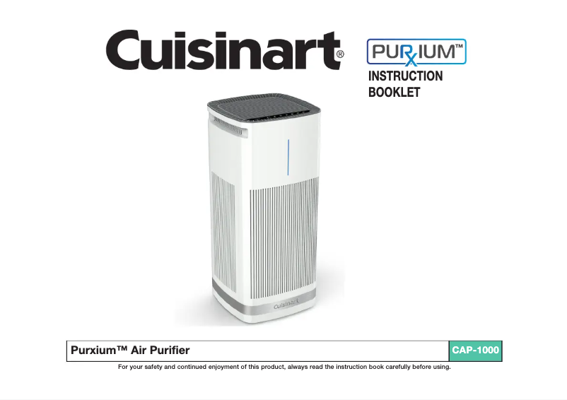 Page 1 de la notice Manuel utilisateur Cuisinart Purxium CAP-1000