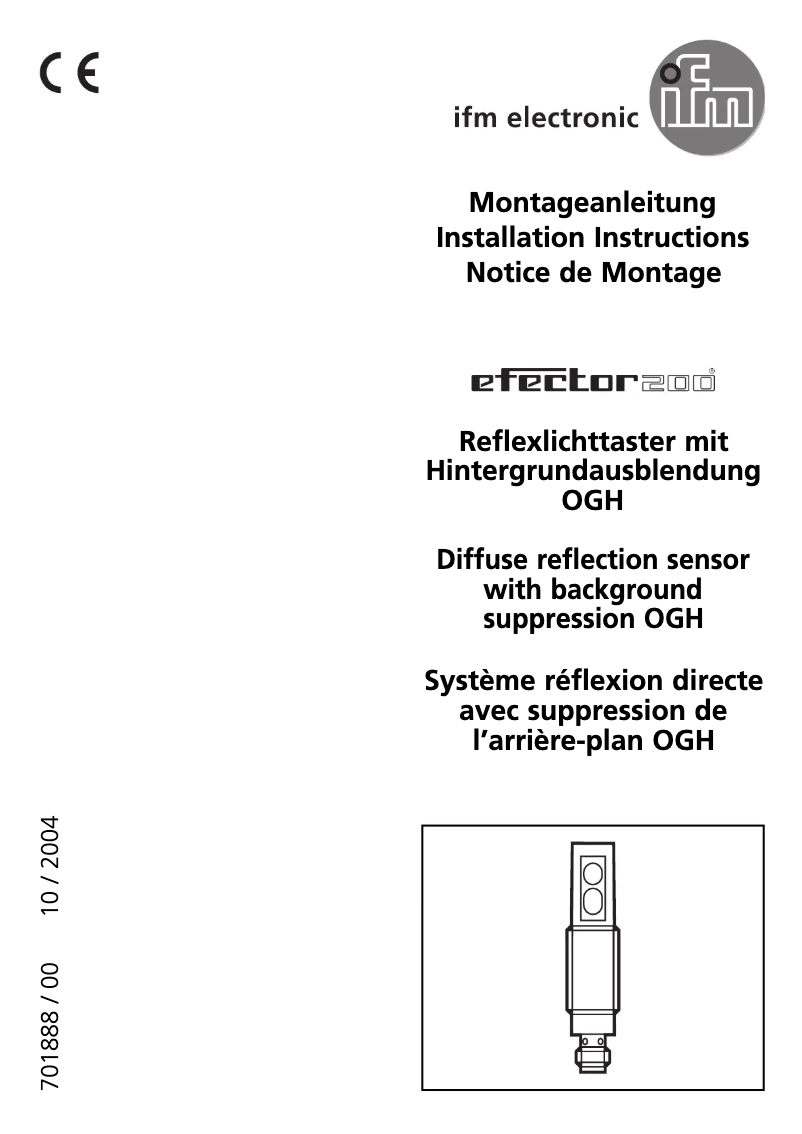 Page 1 de la notice Manuel utilisateur IFM OG5124