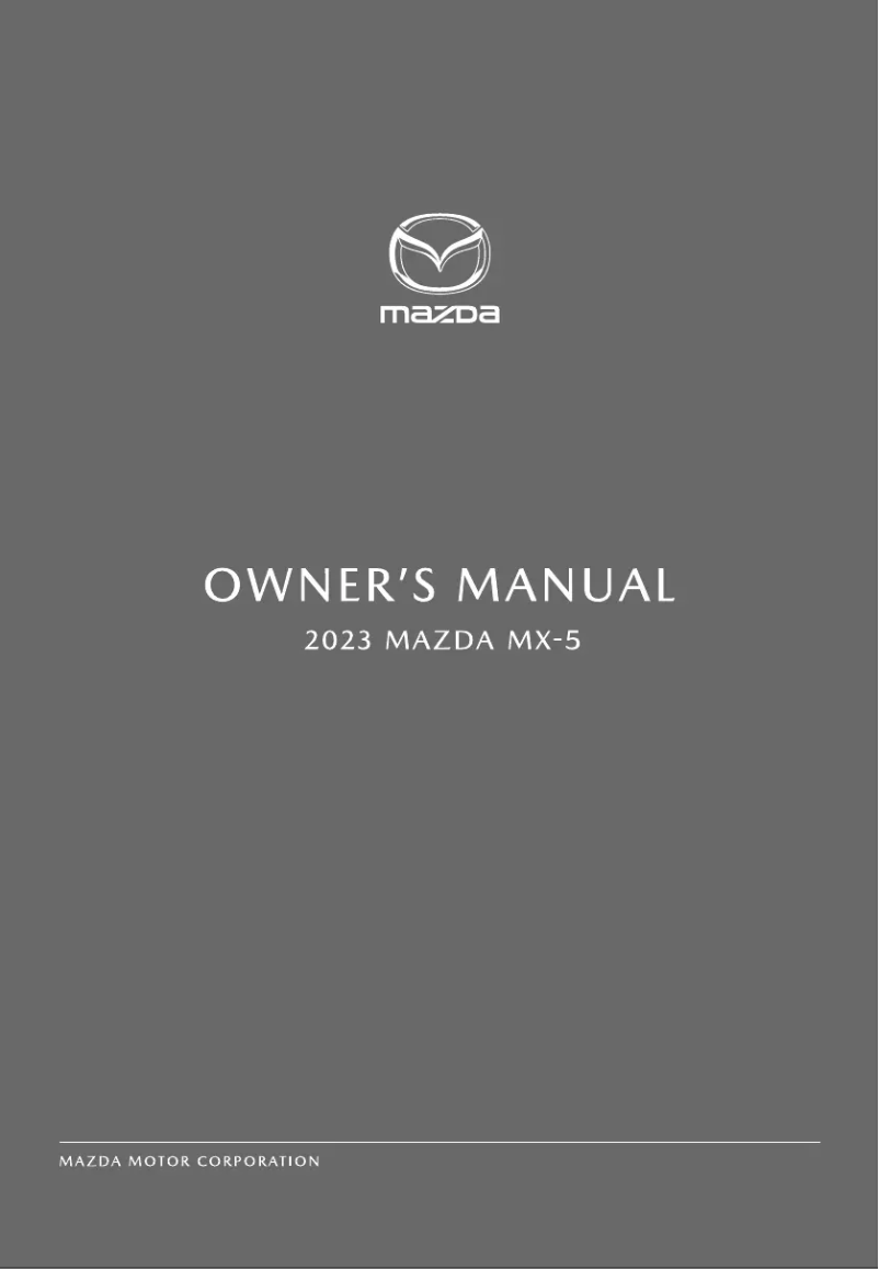 Page 1 de la notice Manuel utilisateur Mazda MX-5 Miata (2023)