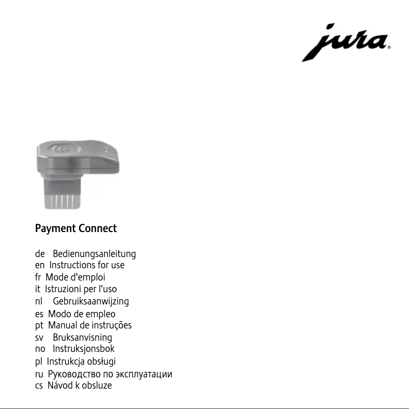 Page 1 de la notice Manuel utilisateur Jura Payment Connect