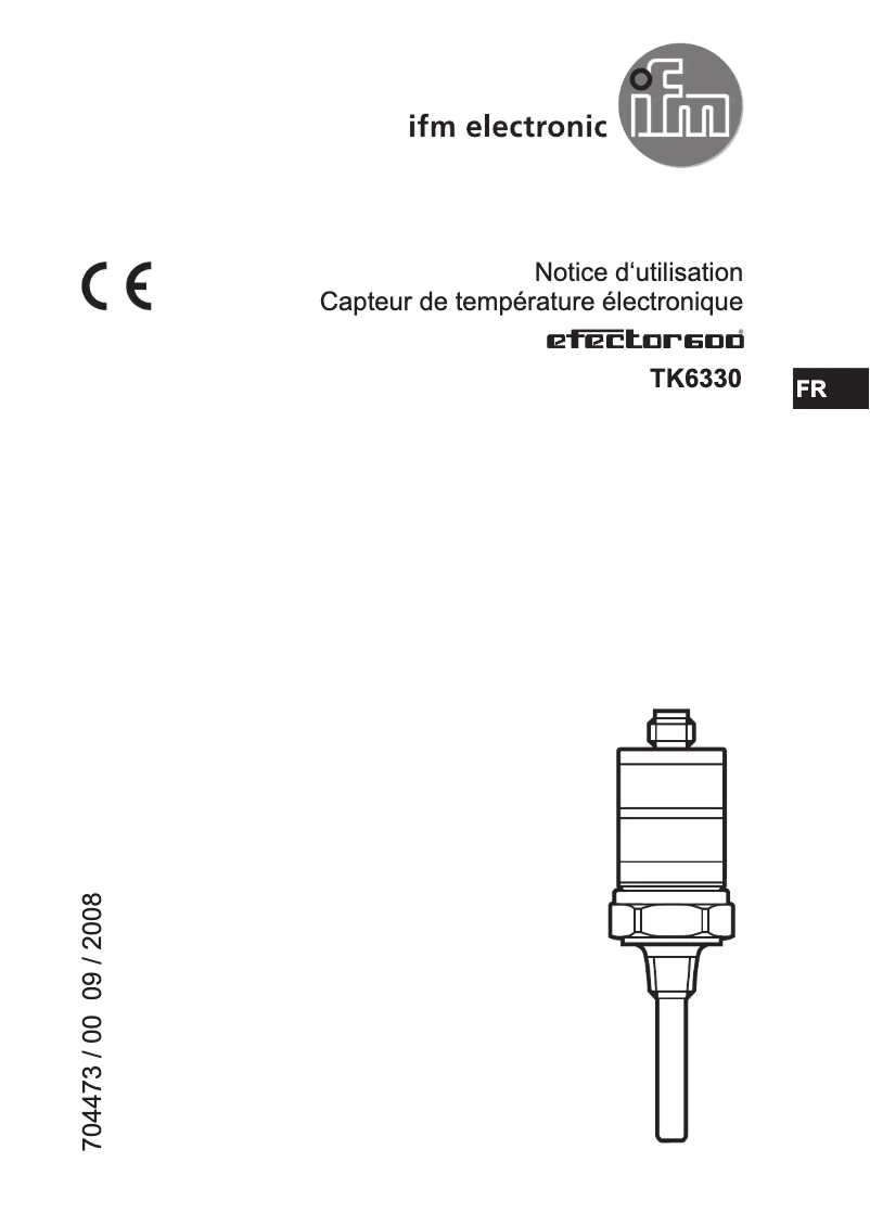 Page n°1 - Manuel utilisateur IFM TK6330