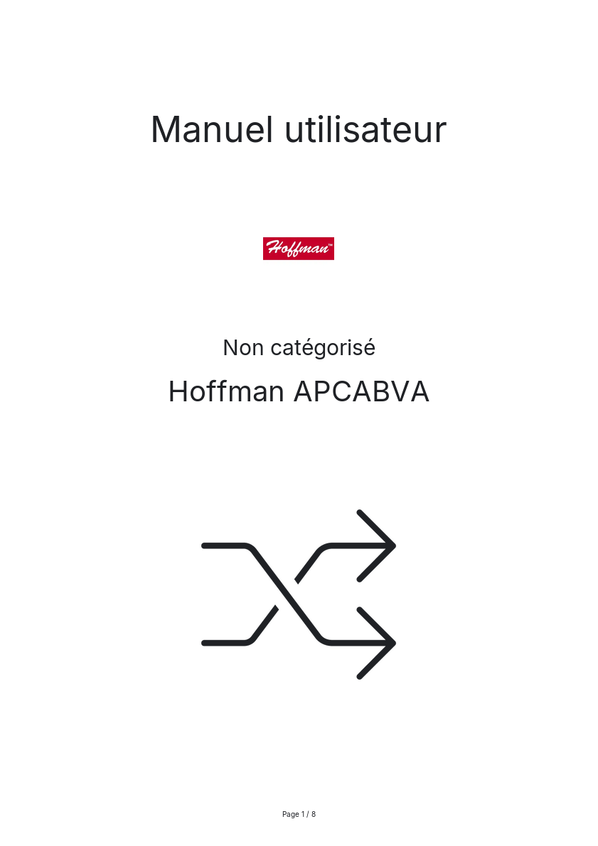 Image de la première page du manuel de l'appareil APCABVA