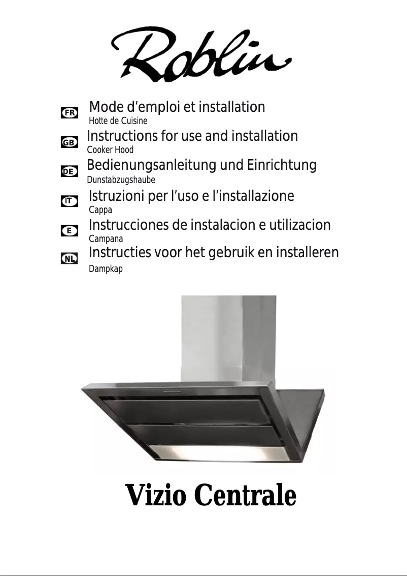 Page n°1 - Manuel utilisateur Roblin Vizio/3 900
