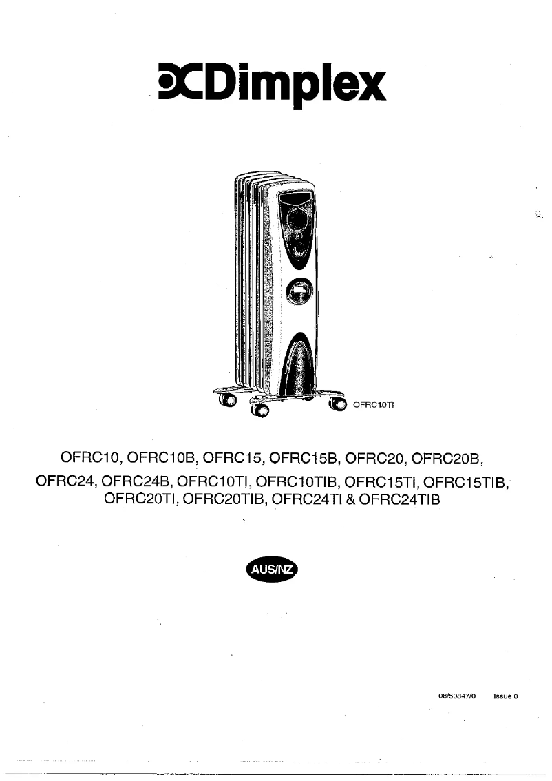 Page 1 de la notice Manuel utilisateur Dimplex OFRC15B
