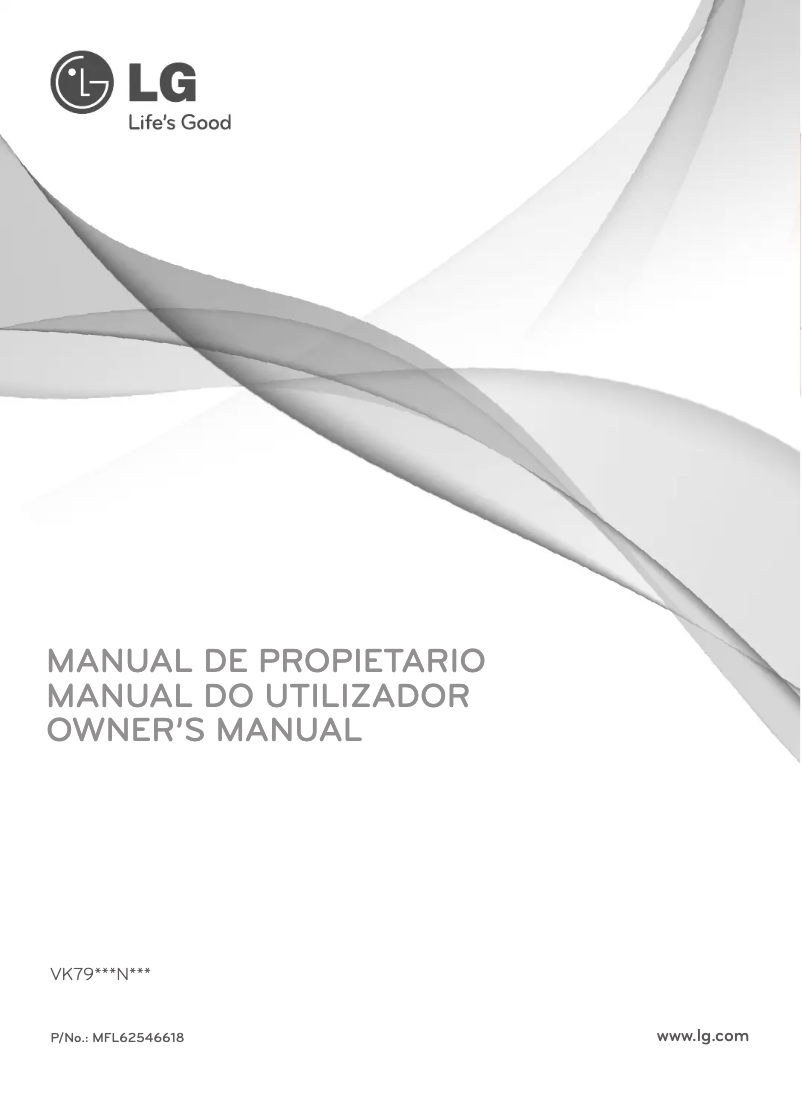 Page n°1 - Manuel utilisateur LG VK7920NNTQB