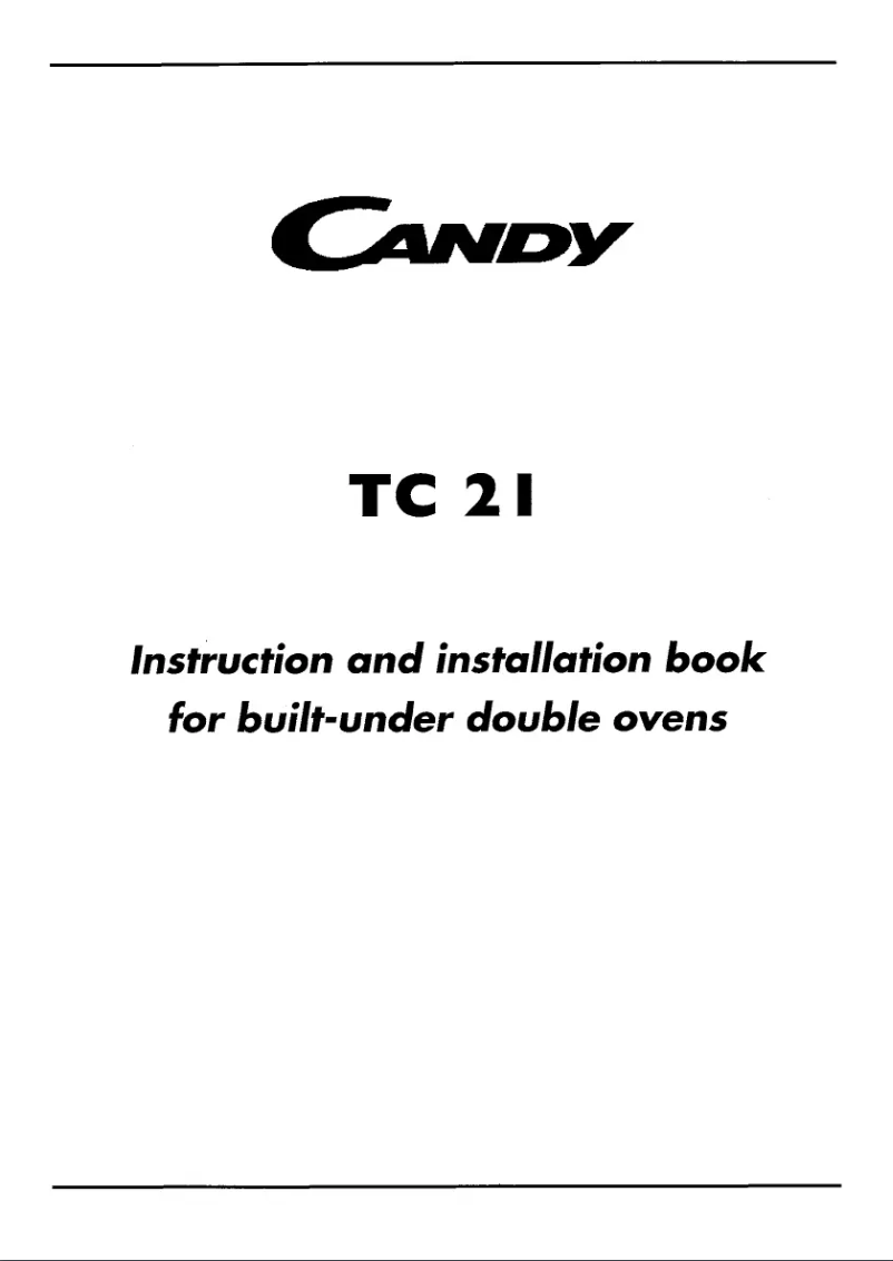 Page 1 de la notice Manuel utilisateur Candy TC 21 W UK
