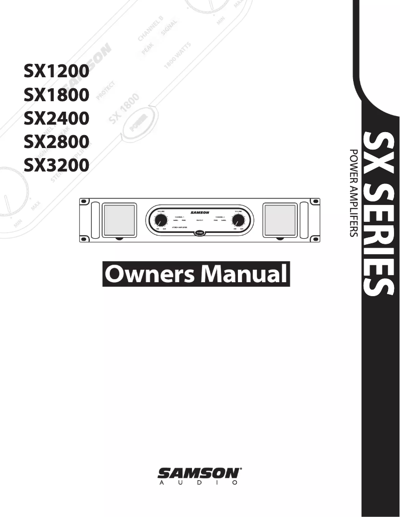 Image de la première page du manuel de l'appareil SX2400