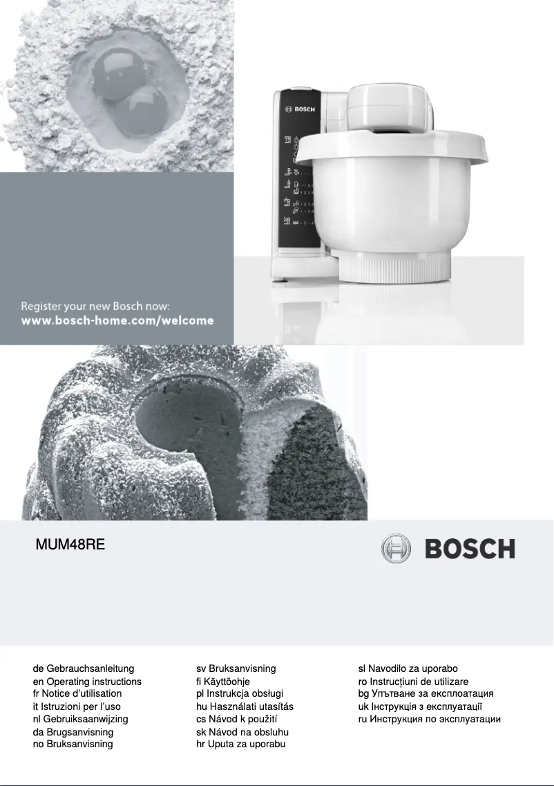 Page 1 de la notice Manuel utilisateur Bosch MUM48RE
