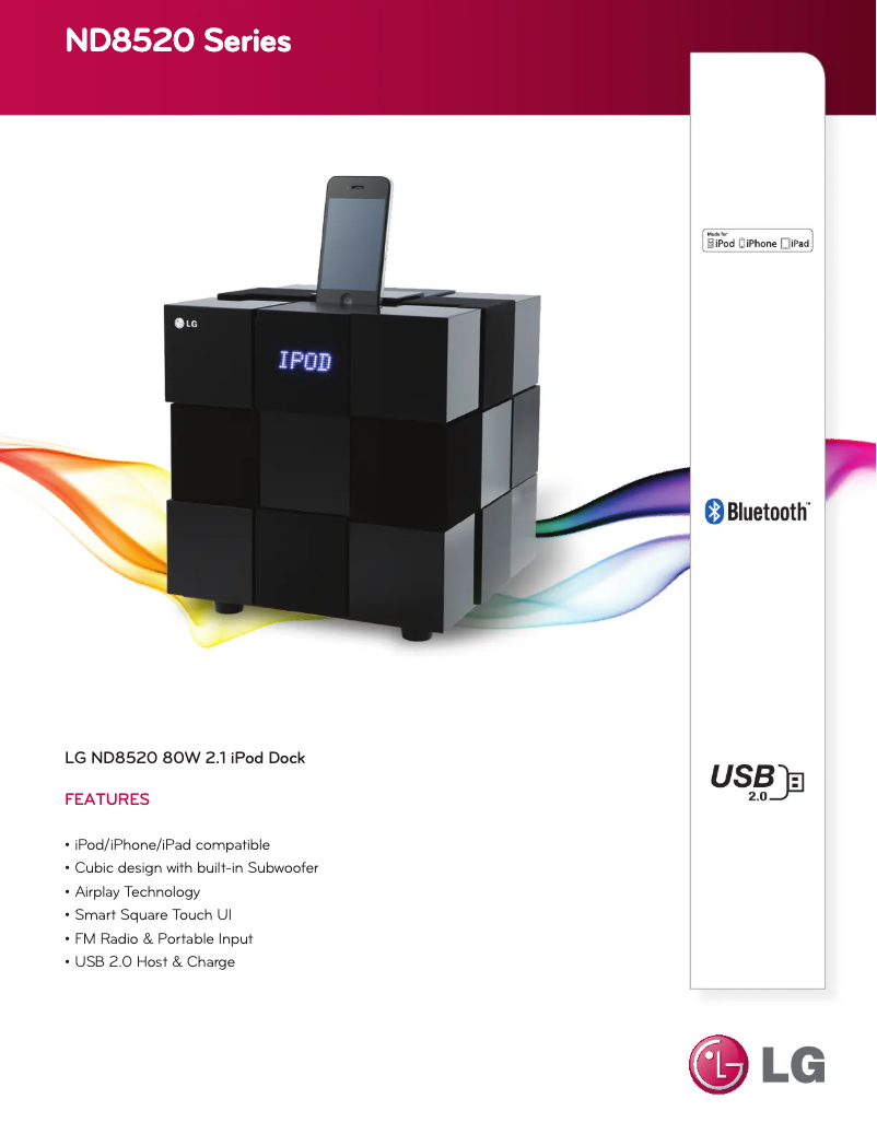 Page n°1 - Fiche technique LG ND8520
