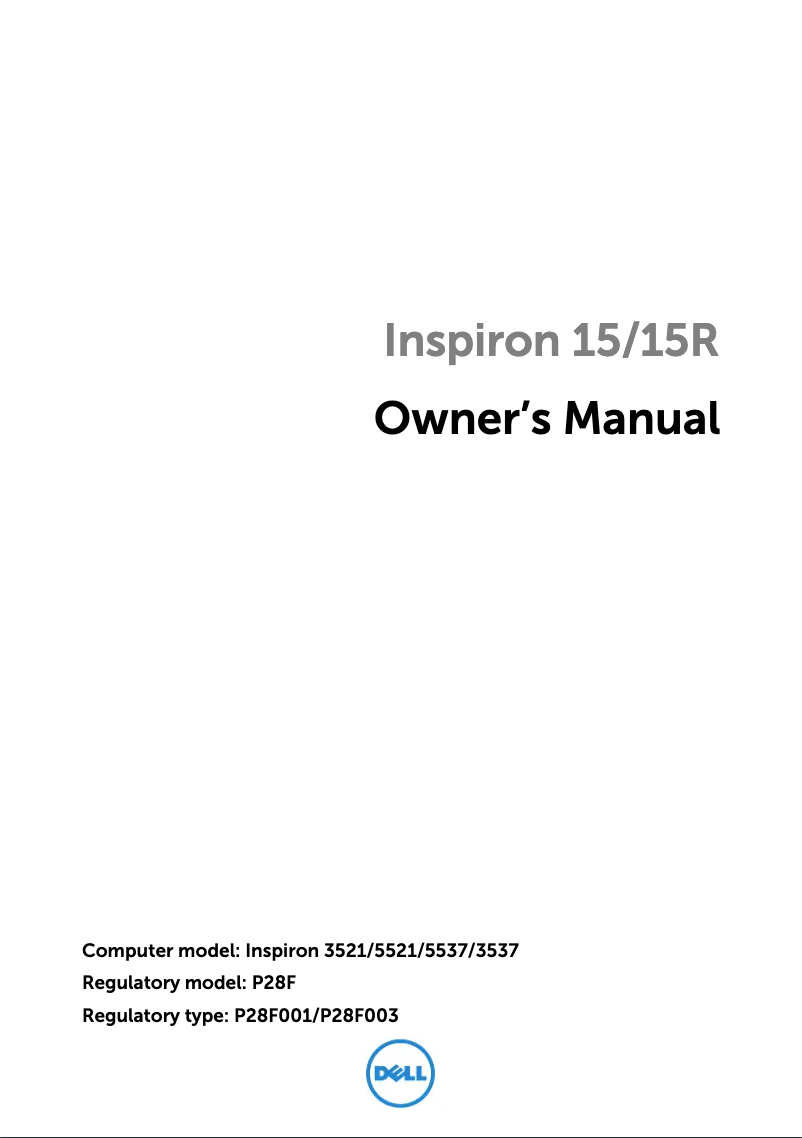 Page n°1 - Manuel utilisateur Dell Inspiron 15 3537