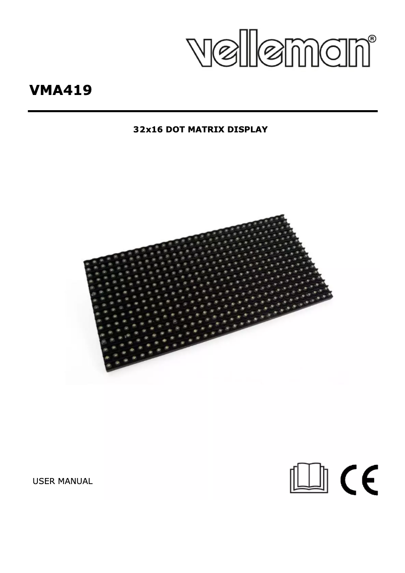 Page 1 de la notice Manuel utilisateur Velleman VMA419