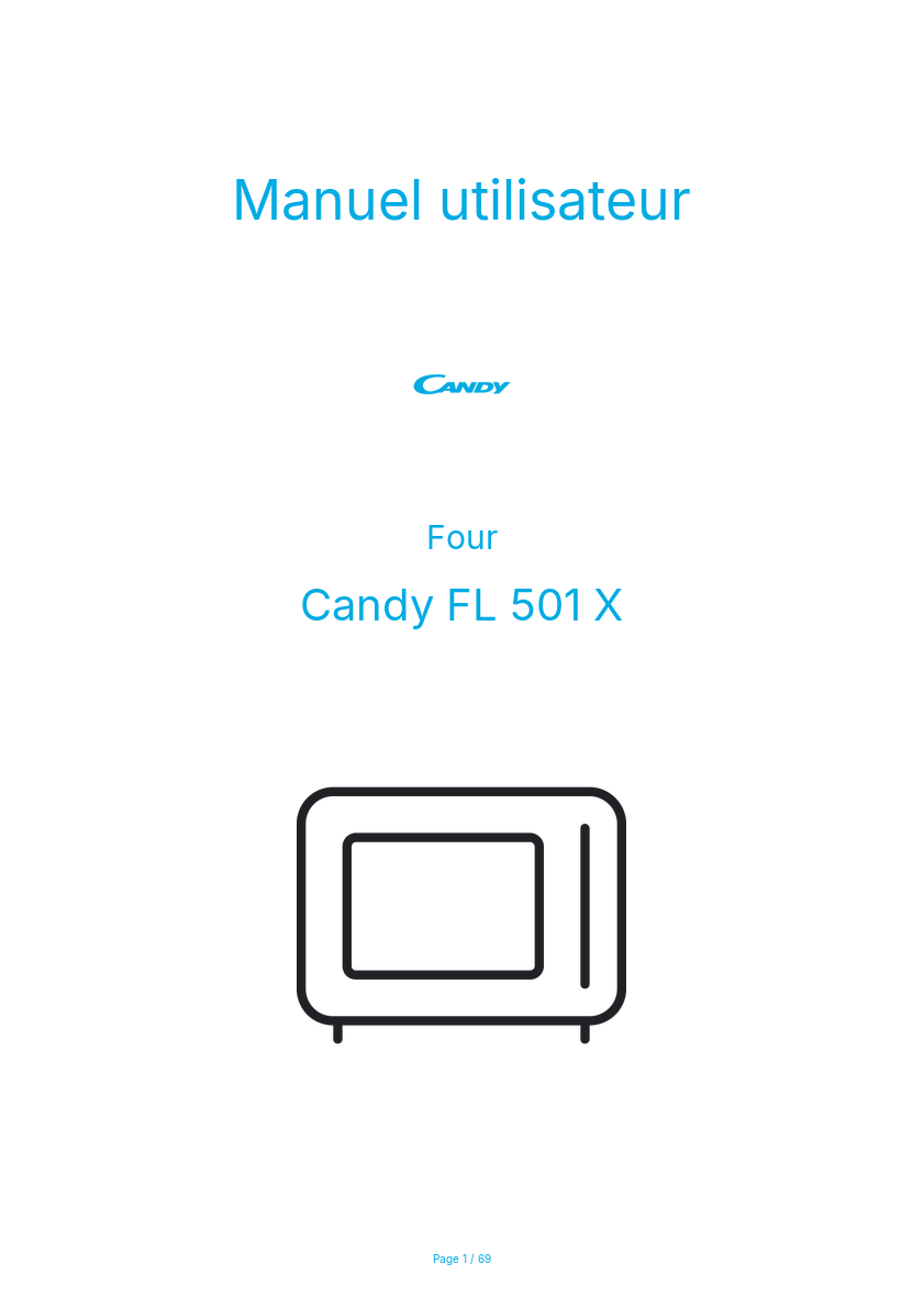 Image de la première page du manuel de l'appareil FL 501 X