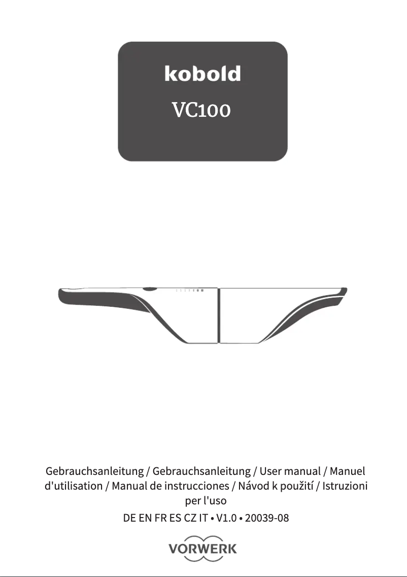 Page 1 de la notice Manuel utilisateur Vorwerk Kobold VC100