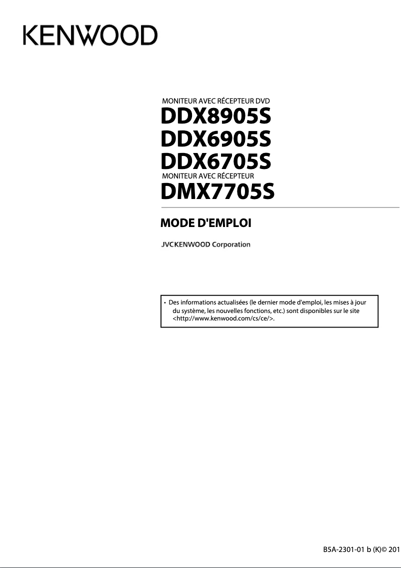 Page n°1 - Manuel utilisateur Kenwood DDX8905S