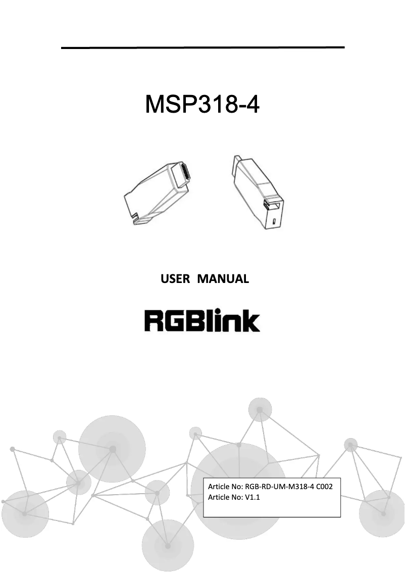 Page n°1 - Manuel utilisateur RGBlink MSP318-4