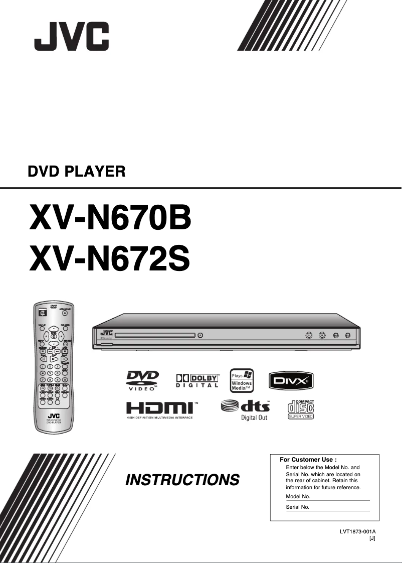 Page 1 de la notice Manuel utilisateur JVC XV-N670B