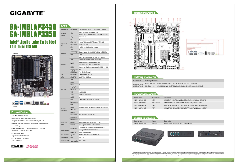 Image de la première page du manuel de l'appareil GA-IMBLAP3450
