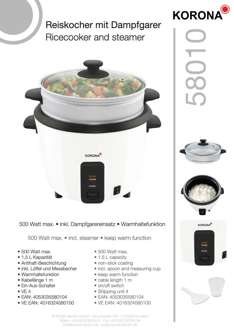 Image de la première page du manuel de l'appareil 58010