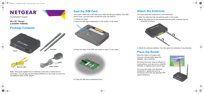 Image de la première page du manuel de l'appareil U.S. Cellular LG2200D