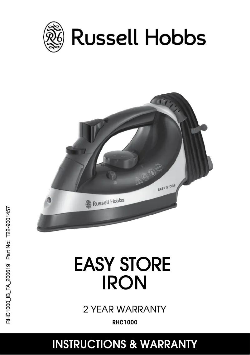 Page 1 de la notice Manuel utilisateur Russell Hobbs Easy Store RHC1000