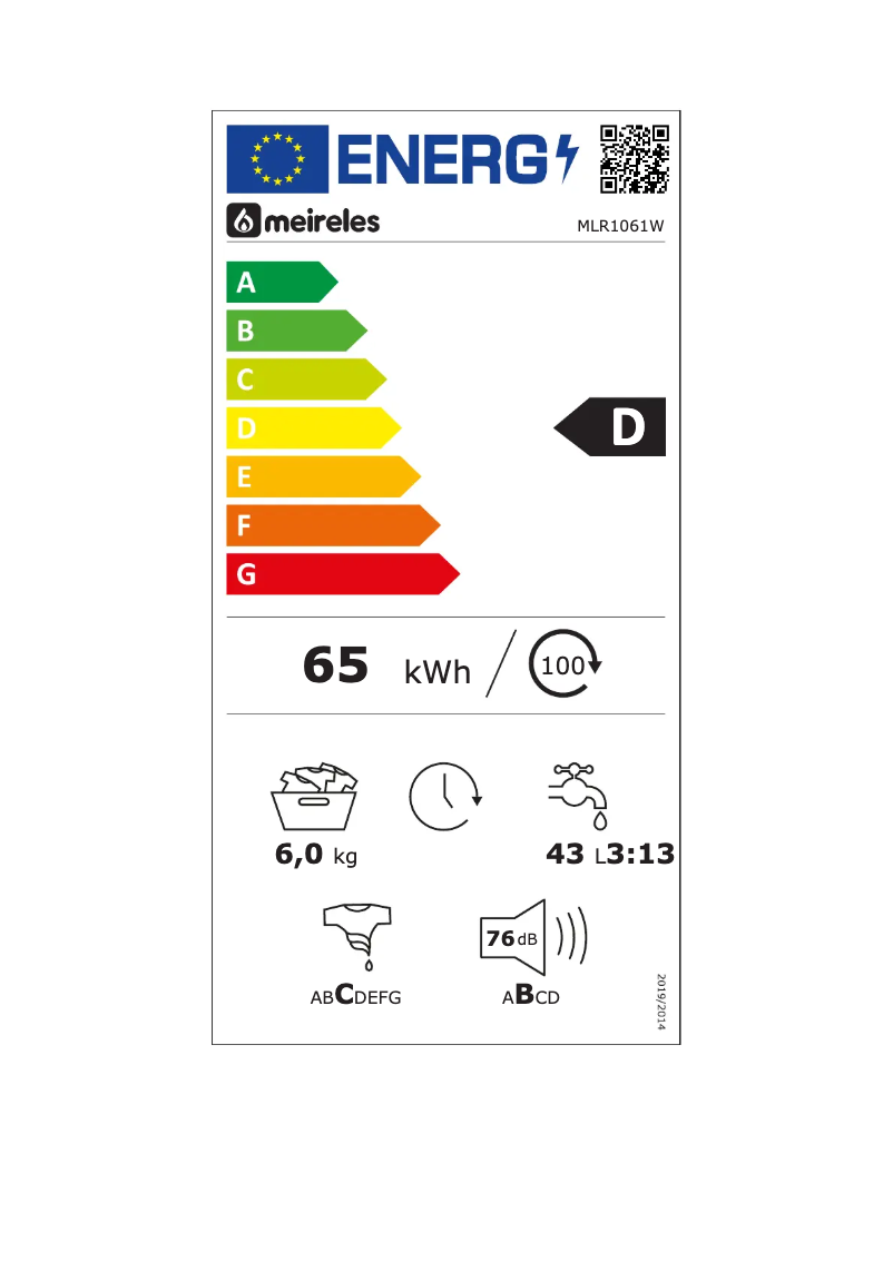 Page 1 de la notice Manuel utilisateur Meireles MLR 1061 W