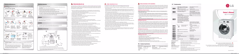 Image de la première page du manuel de l'appareil WD-P1410BRD