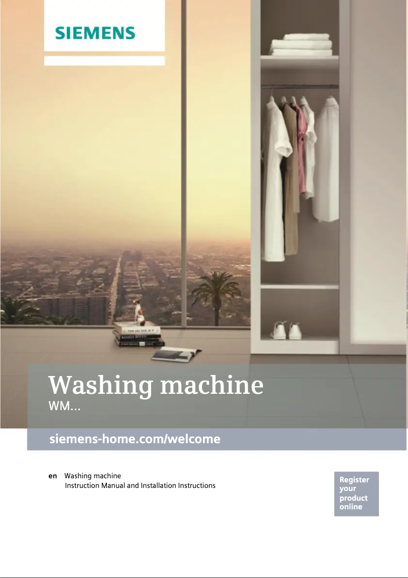 Page n°1 - Manuel utilisateur Siemens WM14Q391GB