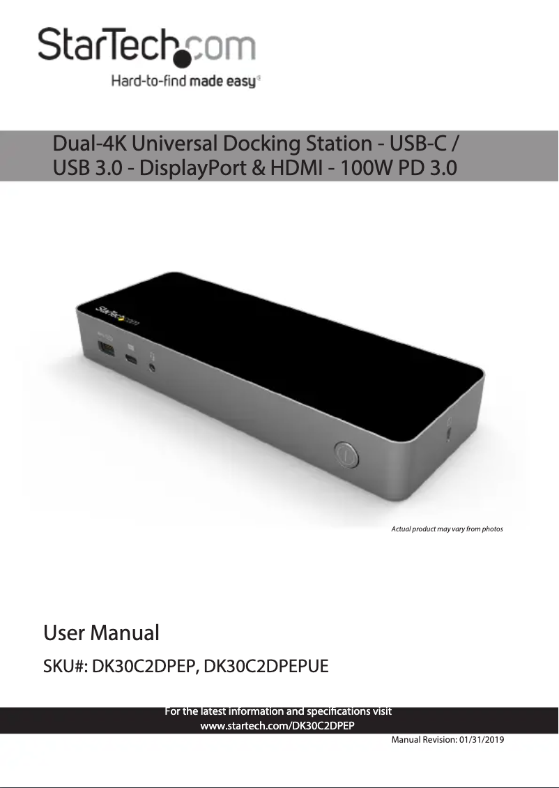 Image de la première page du manuel de l'appareil DK30C2DPEPUE