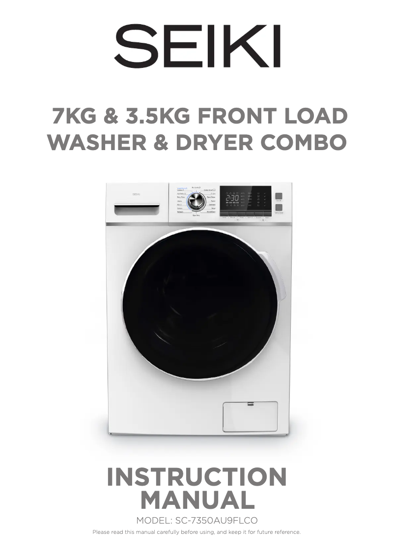 Page 1 de la notice Manuel utilisateur Seiki SC-7350AU9FLCO