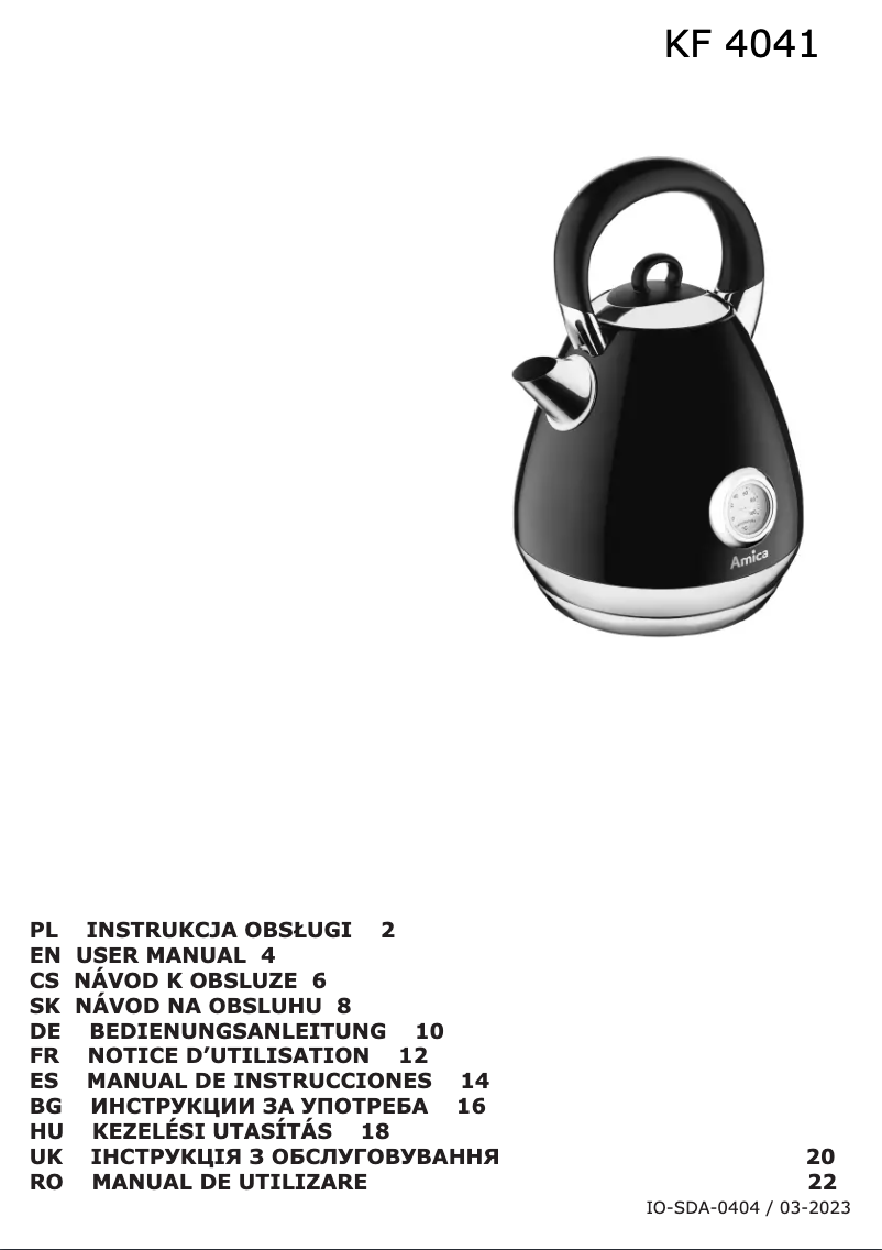 Página 1 del manual Manual de usuario Amica KF4041