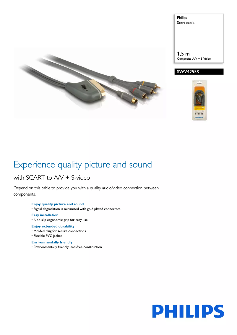 Image de la première page du manuel de l'appareil SWV4255S