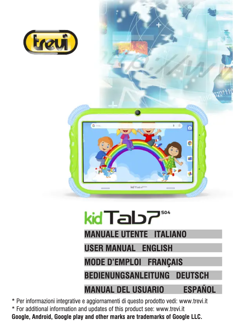 Page 1 de la notice Manuel utilisateur Trevi KIDTAB 7 S04