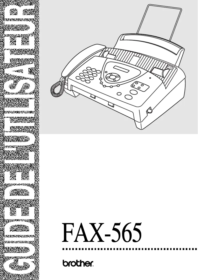 Page n°1 - Manuel utilisateur Brother FAX-565