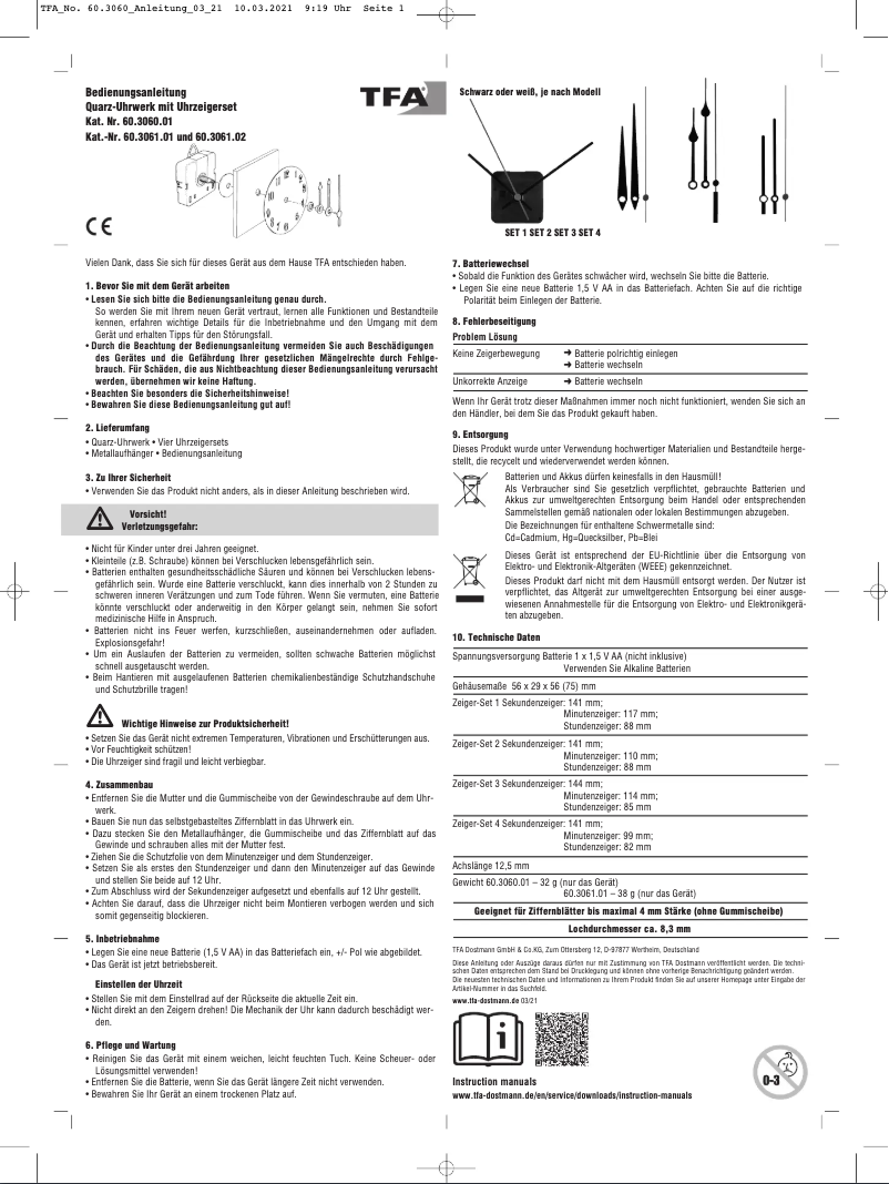 Imagen de la primera página del manual del dispositivo 60.3061.01