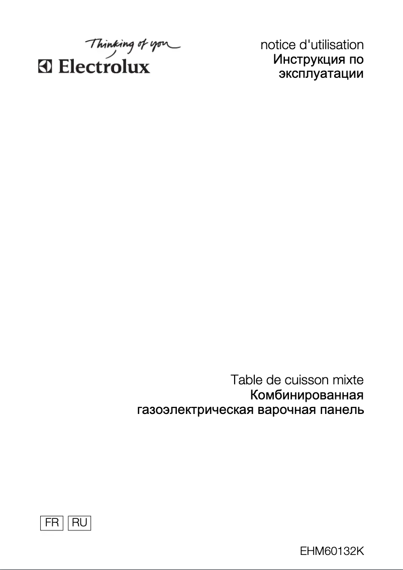 Page 1 de la notice Manuel utilisateur Electrolux EHM60132K