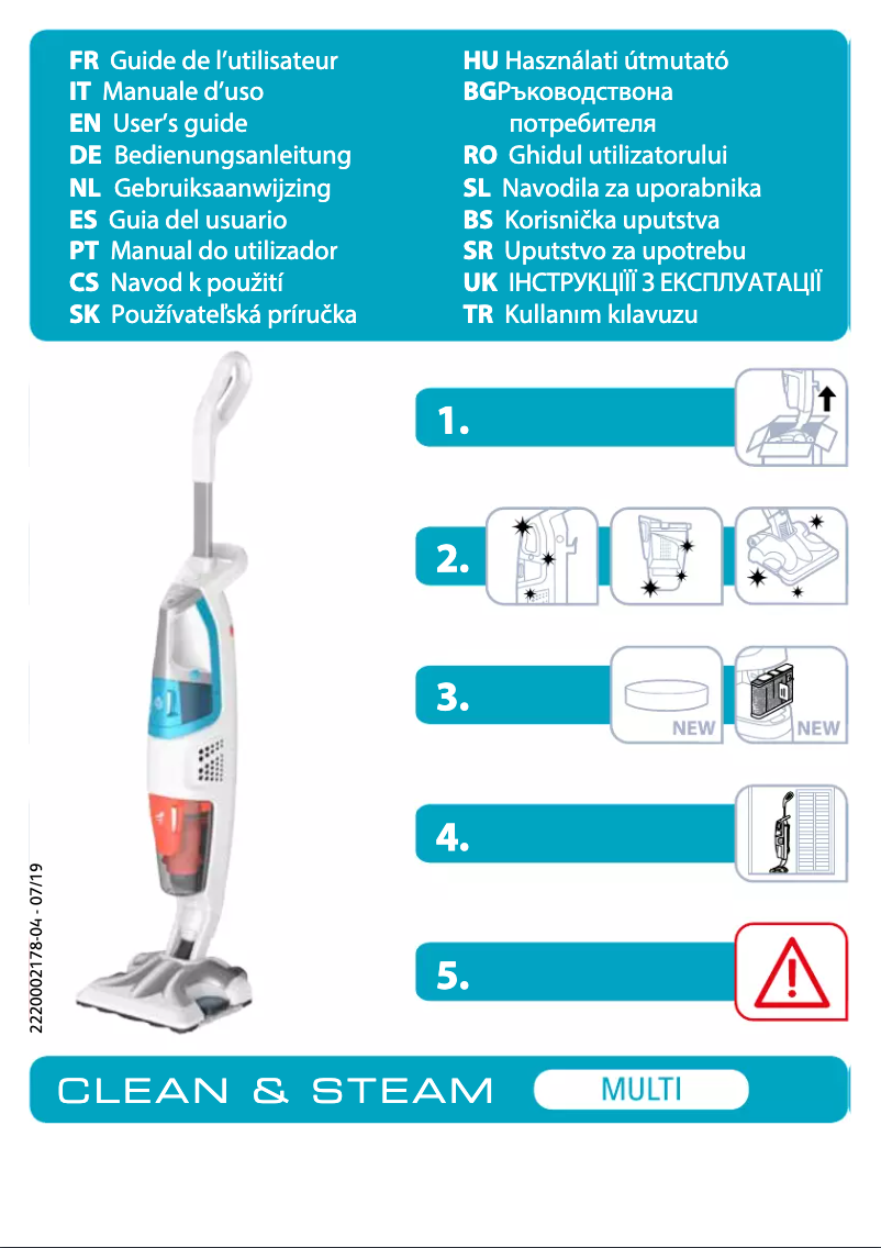 Page 1 de la notice Manuel utilisateur Rowenta Clean & Steam Multi RY8544