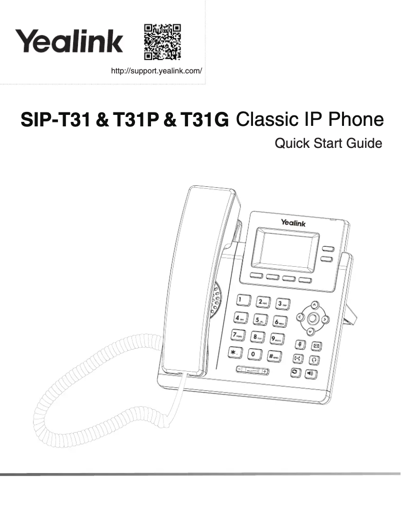 Imagen de la primera página del manual del dispositivo T31