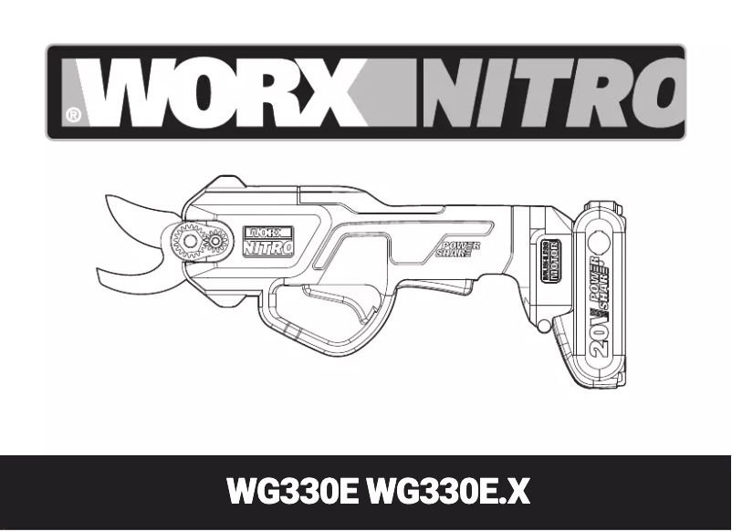 Page n°1 - Manuel utilisateur Worx Nitro WG330E