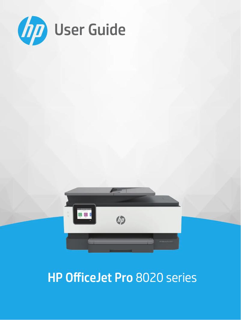 Page 1 de la notice Manuel utilisateur HP OfficeJet Pro 8022e