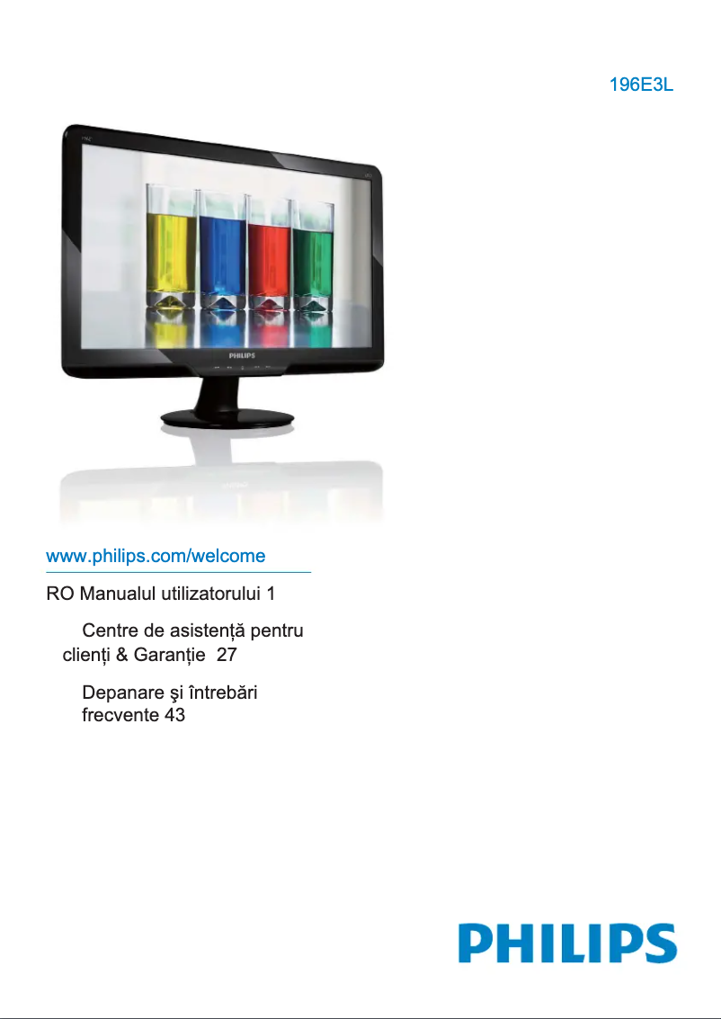 Page n°1 - Manuel utilisateur Philips 196E3LSB